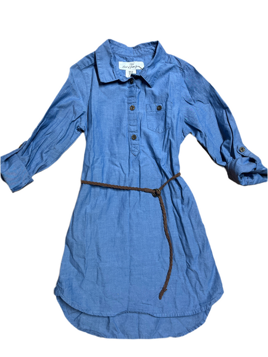 6-7 Logg Jean dress with braided belt