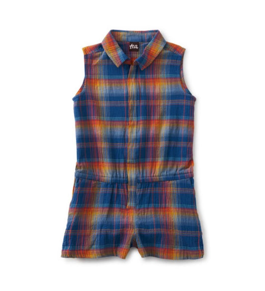 10 - tea madras plaid romper