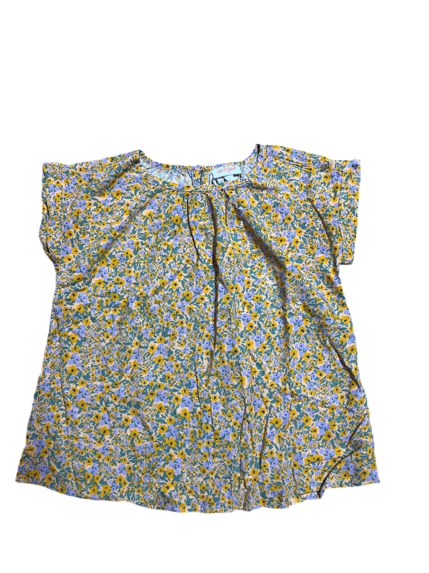 7-8 Cat & Jack flowered blouse