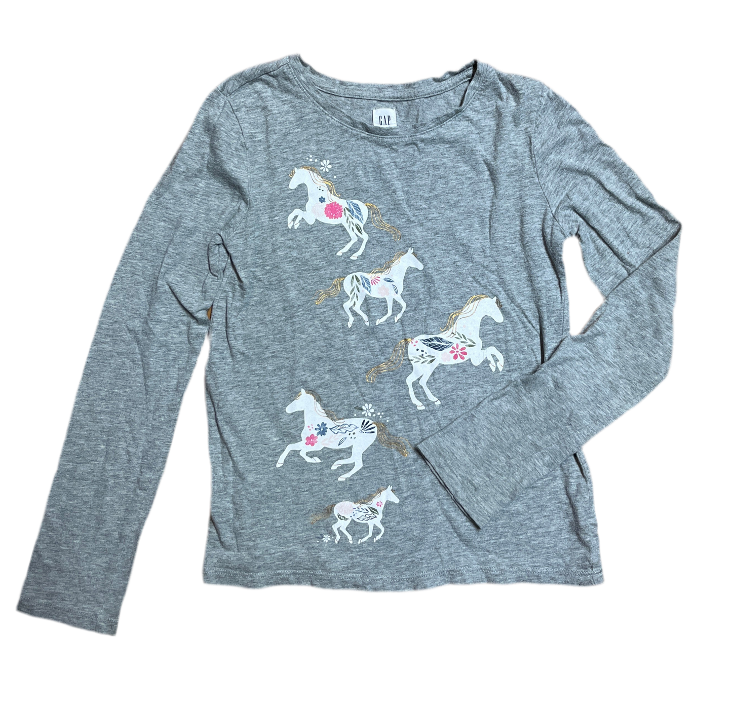 10-12 Gap kids long sleeve unicorn t-shirt