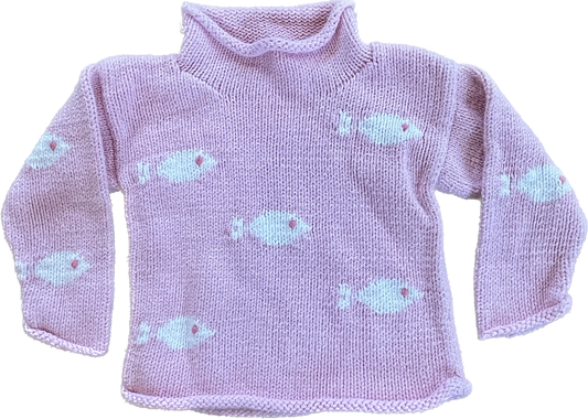 12months - Summer Place pink fish sweater