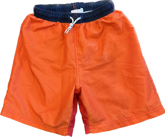 9-10 - MiniBoden orange swim trunk with tiger back